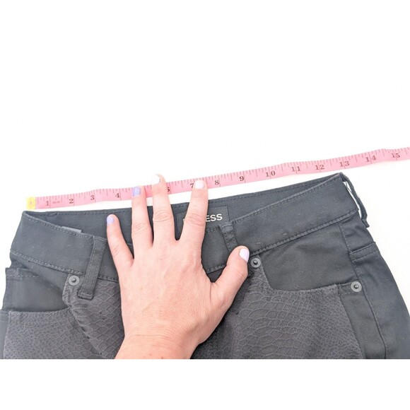 Express Snake Skin Black High Rise Skinny Leggings Dress Pants 24/29 Size 0 Reg - Picture 6 of 10